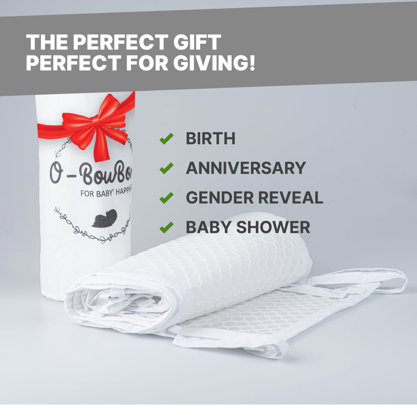 O-BouBou | Tour de Lit Bébé en Maille 3D Respirante pour lit 60x120cm