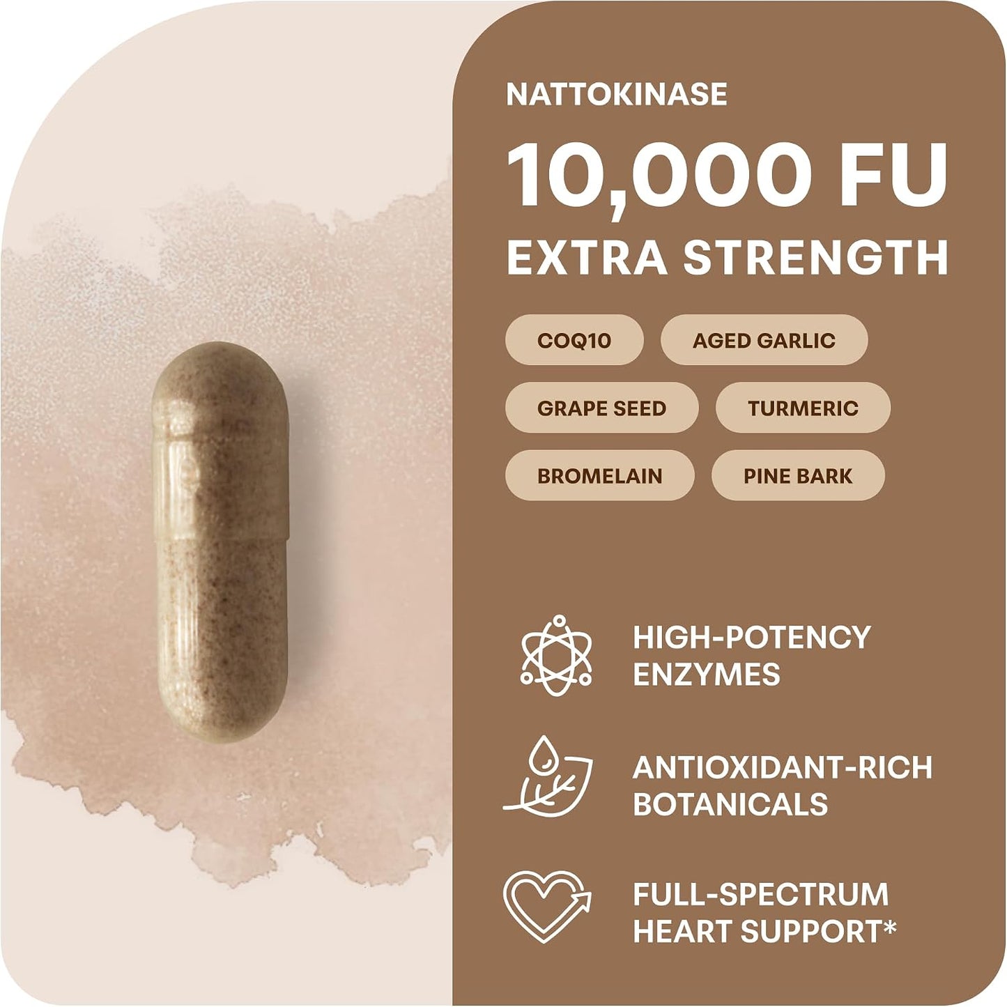Nattokinase 10,000 FU per Serving, 240 Veggie Capsules