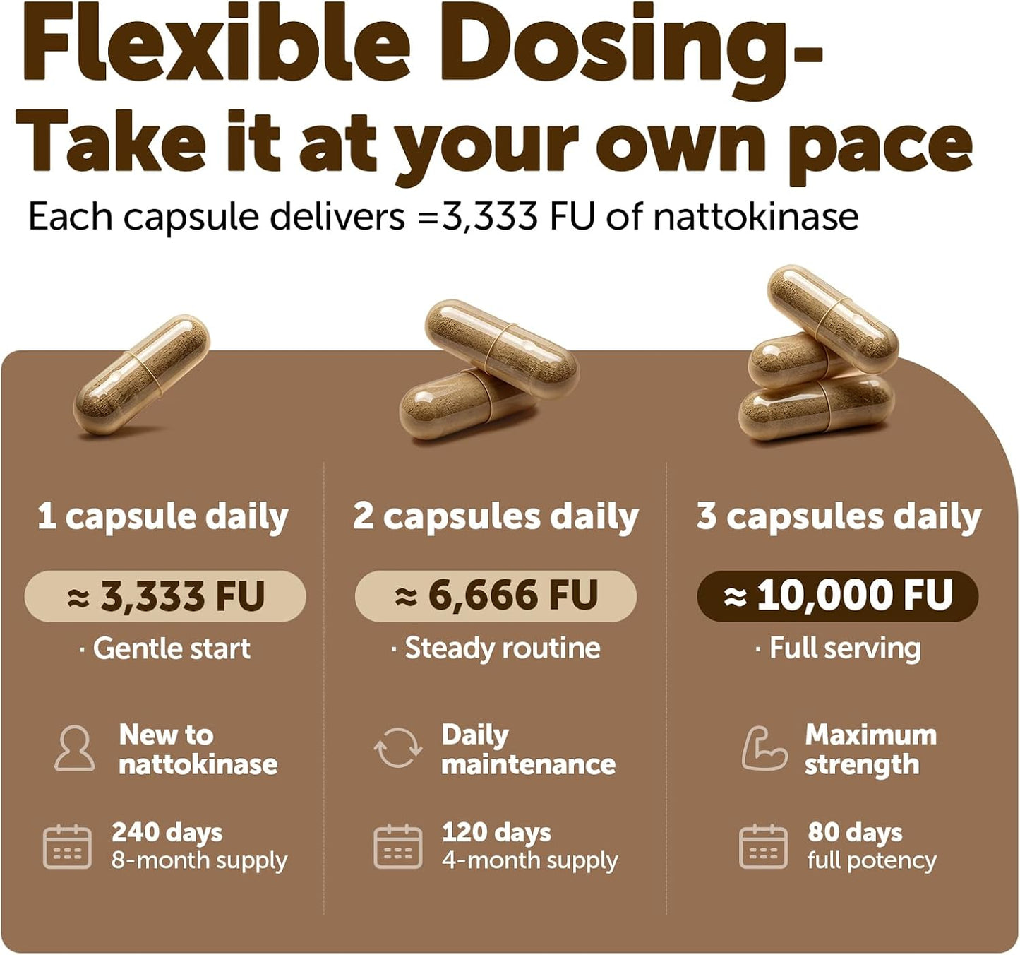 Nattokinase 10,000 FU per Serving, 240 Veggie Capsules