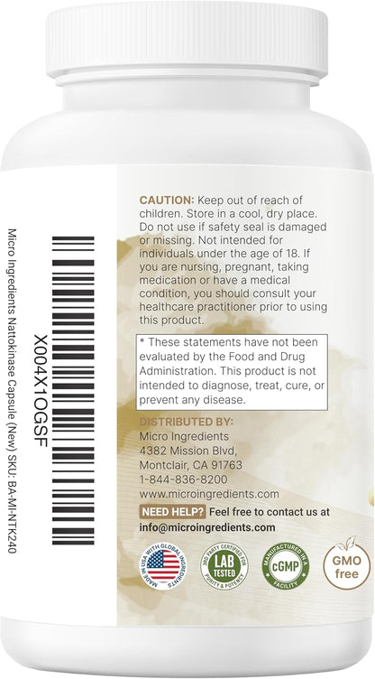 Nattokinase 10,000 FU per Serving, 240 Veggie Capsules