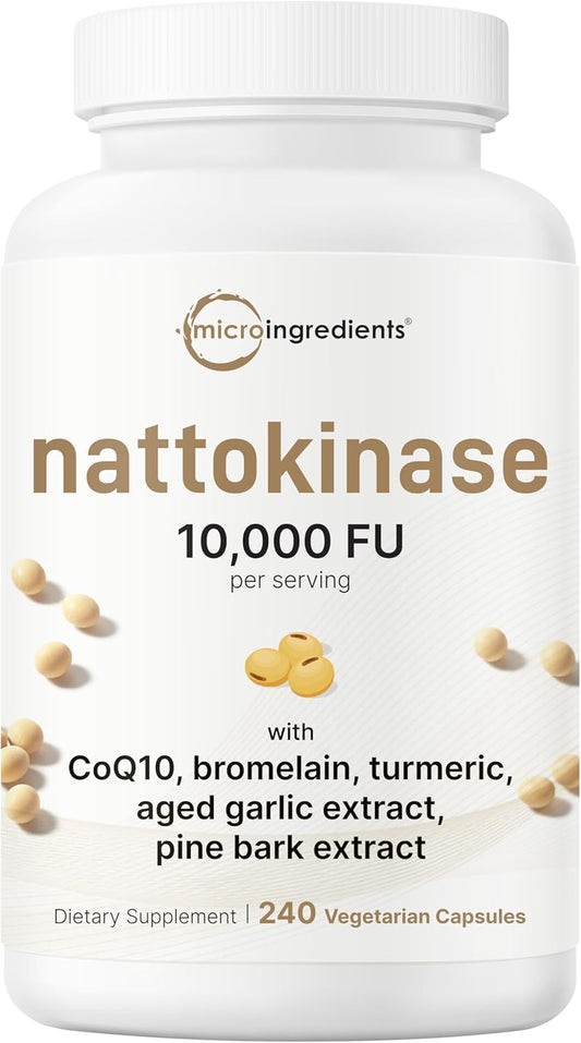 Nattokinase 10,000 FU per Serving, 240 Veggie Capsules