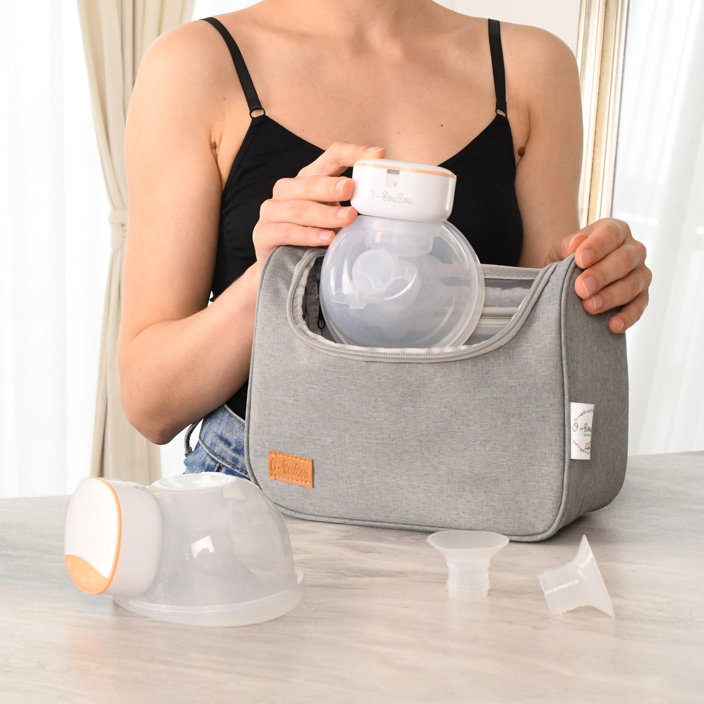 O-BouBou | 2 Tire Lait Electrique Main Libre en Silicone - 12 Niveaux & 4 Modes -  4 Insert Brides (19/21mm) Sans BPA