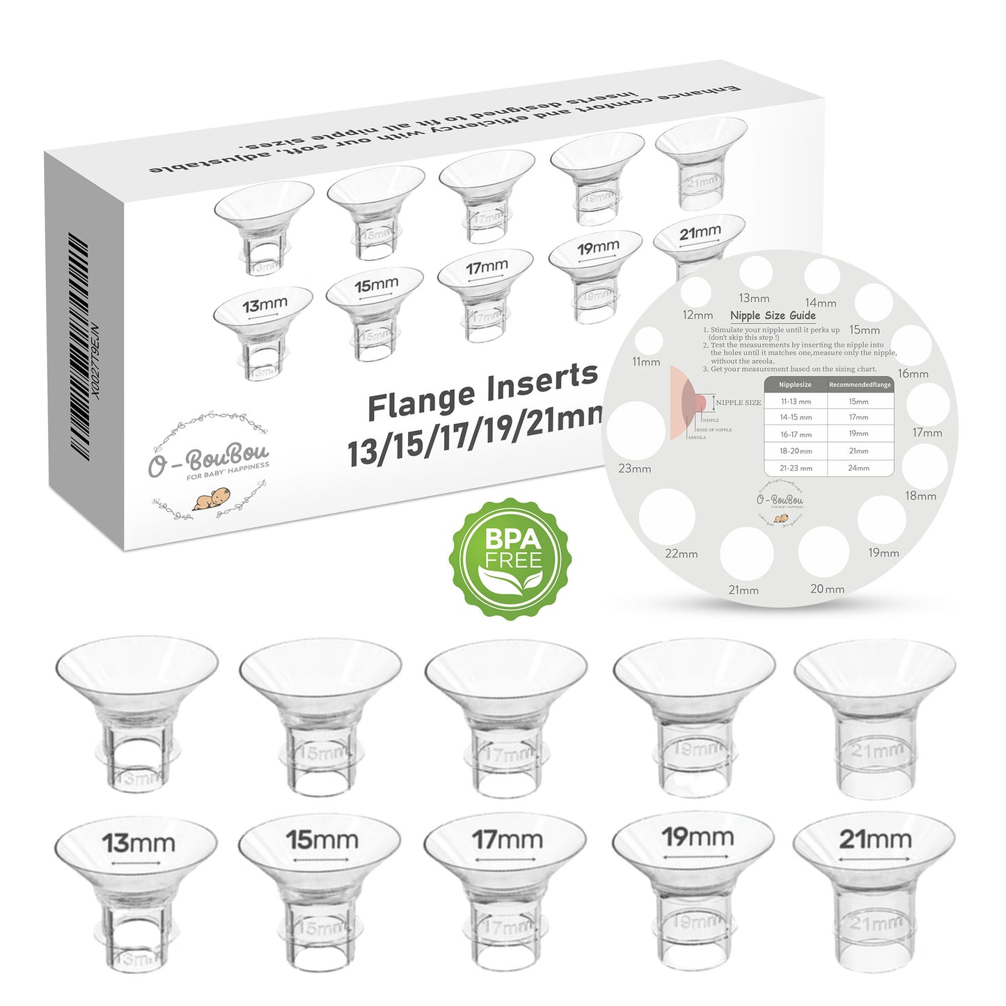 O-BouBou | Inserts de Bride pour Tire-Lait Électrique | Confort & Compatibilité