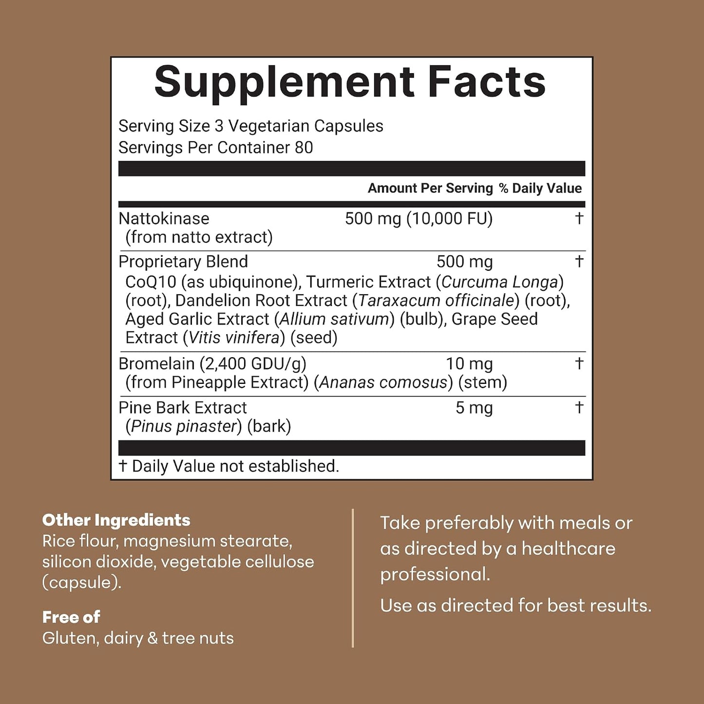 Nattokinase 10,000 FU per Serving, 240 Veggie Capsules