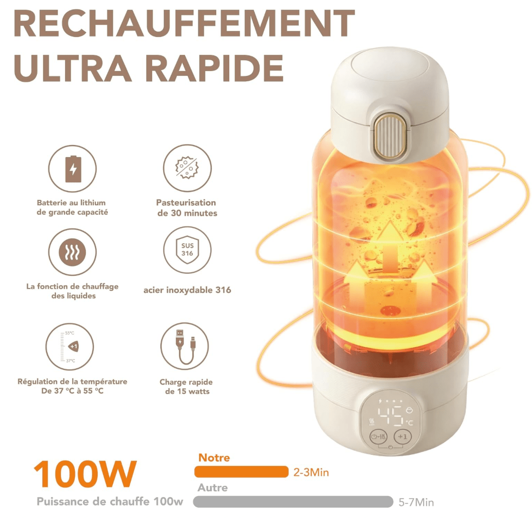 Chauffe-Biberon Nomade Sans Fil - O-BouBou