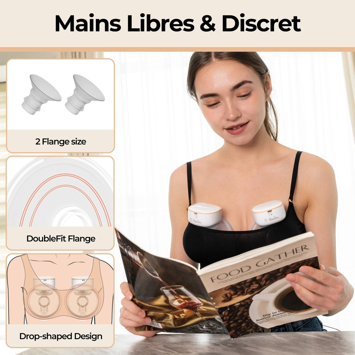 Pack Duo Tire-Lait Mains Libres – 2 Tire-Lait Sans Fil + Sacoche - O-BouBou