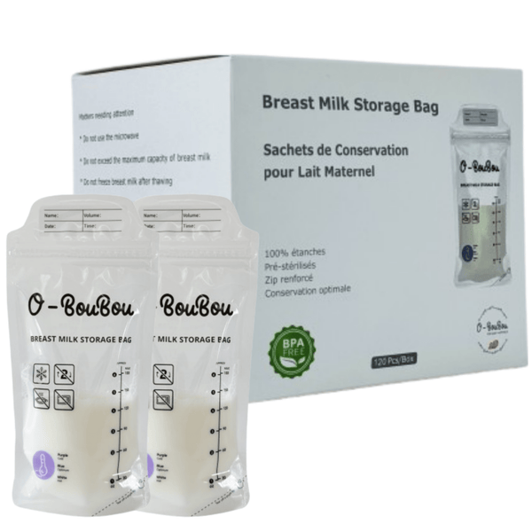 Sachets de Conservation Lait Maternel 180 ml Préstérilisés – Sans BPA - O-BouBou